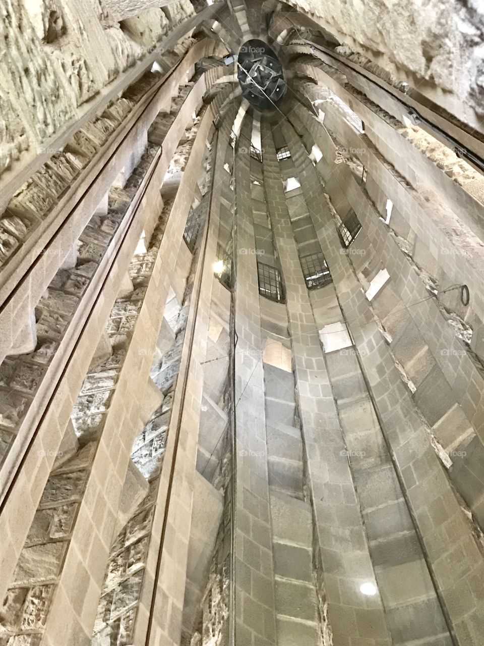 Inside tower of sagrada familia 