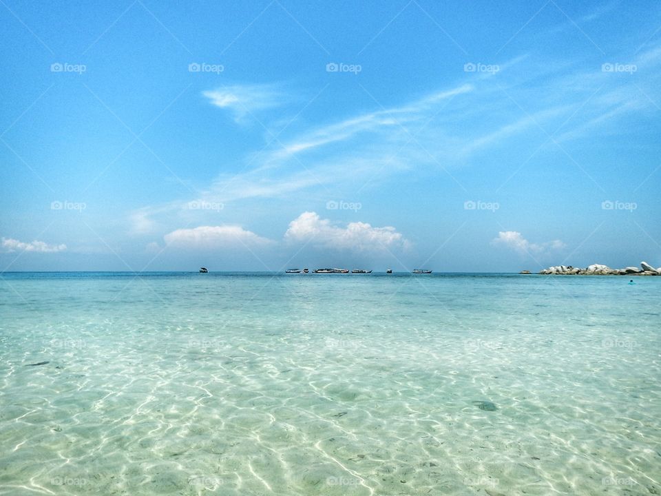 Belitong sea scenery