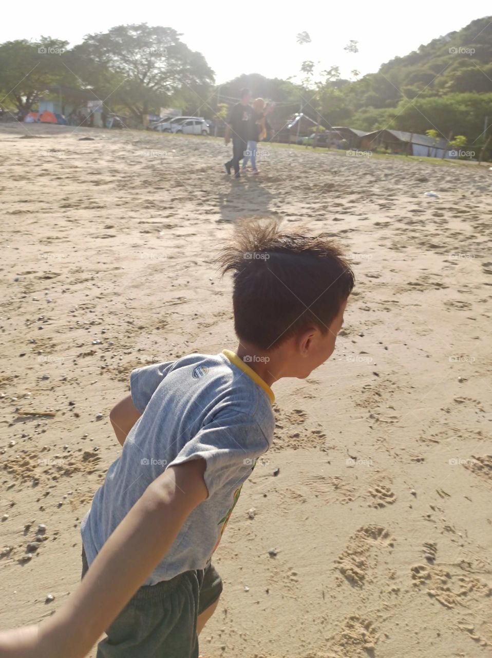 My kid are most happy when playing on the beach
