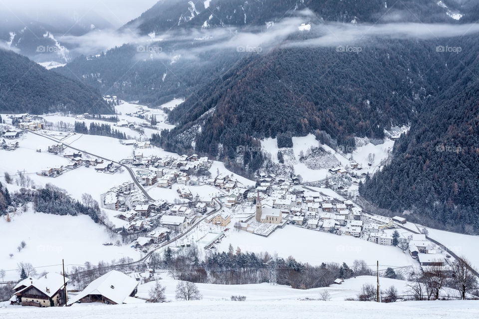 Village of Luesen  in winter dream 