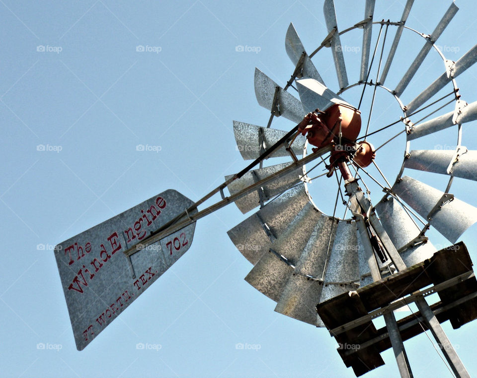 Close up of an old windmill