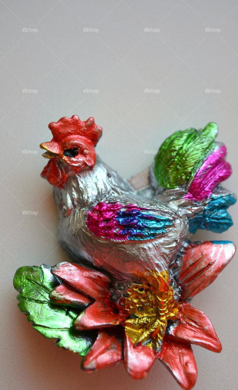 cock figure colour art and craft