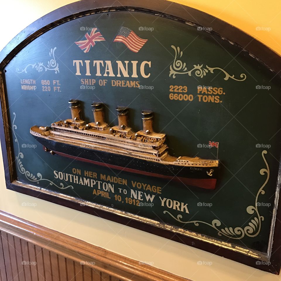 Titanic Plaque 