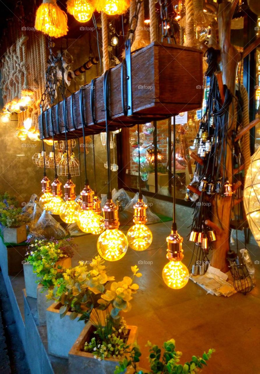 Lights Store in JJ Market, Thailand.