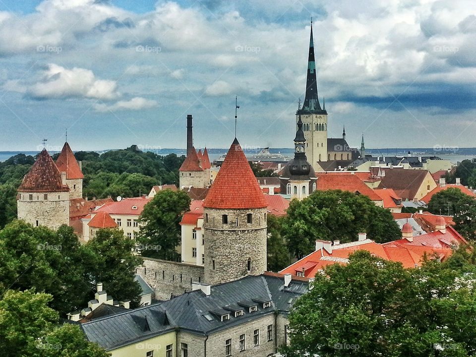 Skyline in Tallinn, Estonia