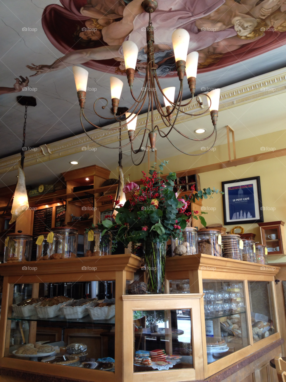 service chandelier wall painting michelangelo by michaella