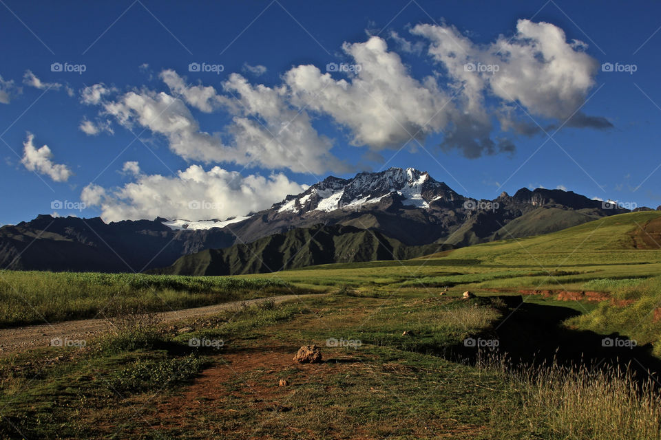 sky blue mountains peru by olijohnson