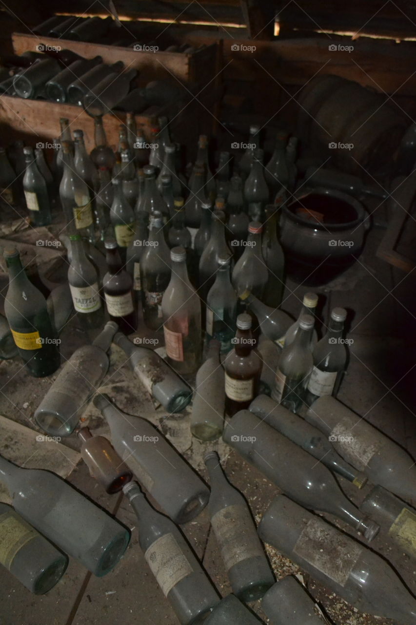 Old dusty bottles