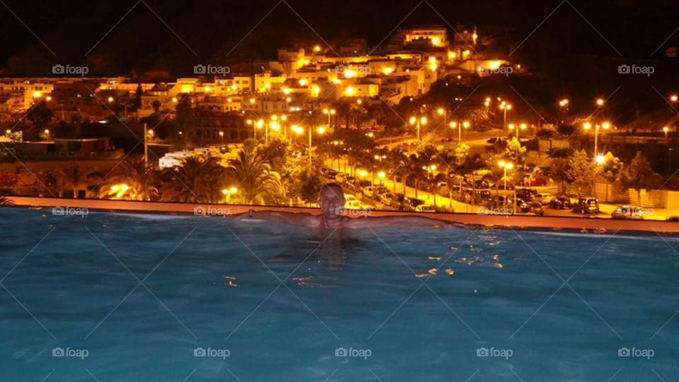 illuminated Puerto de morgan 
gran canaria