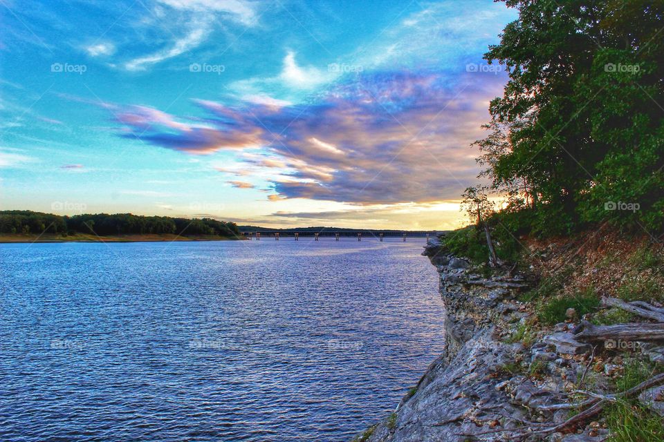 Evening on the lake. 