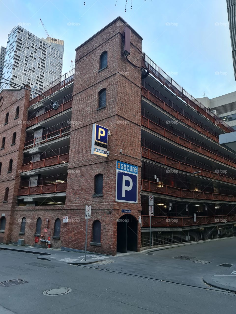 old style carpark in Melbourne CBD Australia