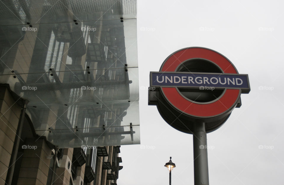 Underground Signage. Taken in England, December 2006.