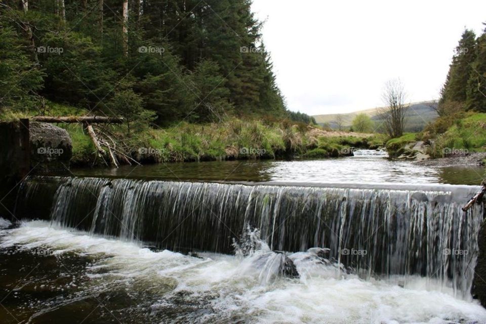 Waterfall on the river