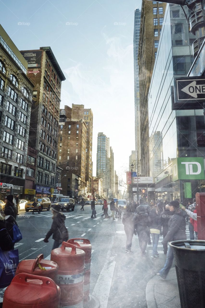 Heavy pollution in streets of New york