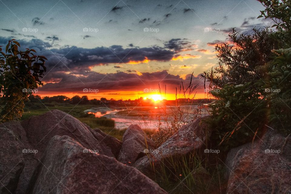 Sunset from the beach