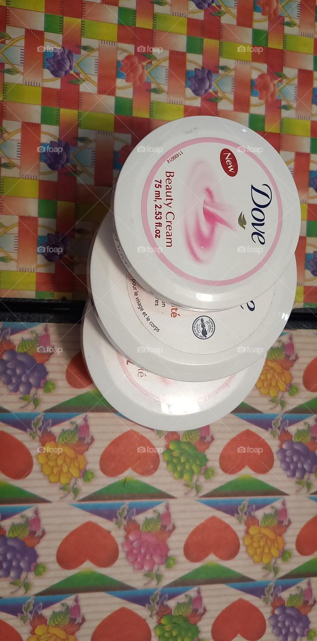 set step by step dove beauty cream