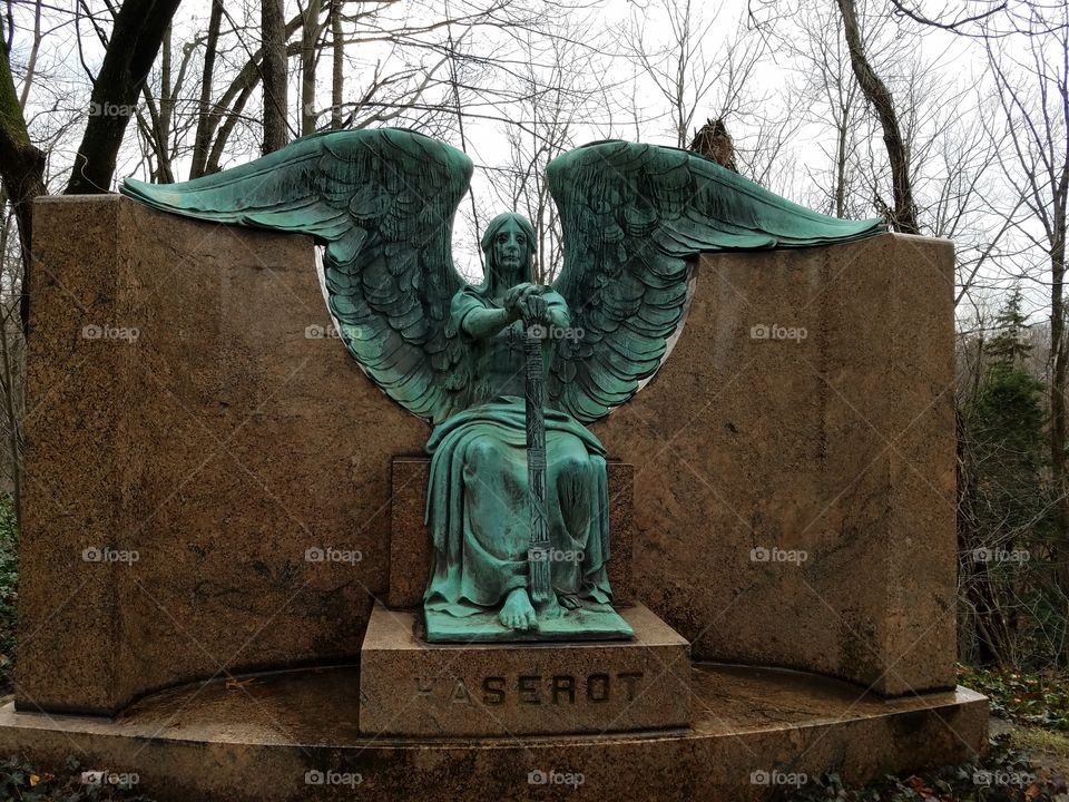 Haserot angel in Lakeview Cemetery in Cleveland, Ohio