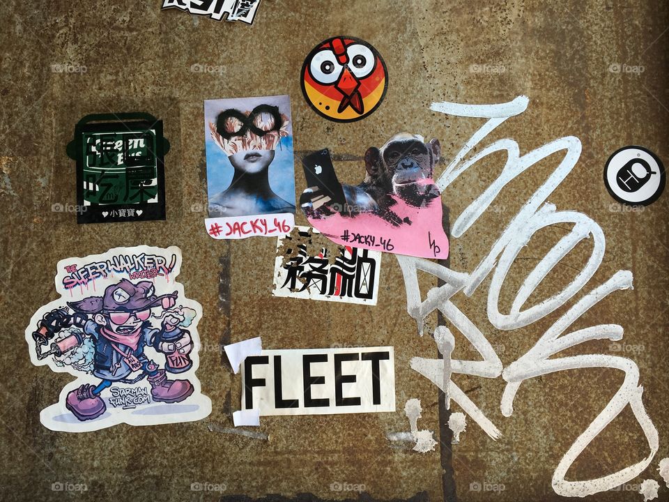 Graffiti Street Art and Stickers in Shenzhen - China