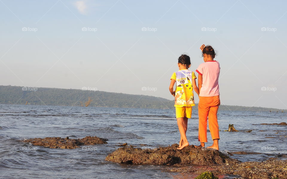 Together with friend. Enjoying beach to face the salt. Some story share with other. And looks how's nature accepted them to enjoy creatured of illahillah .