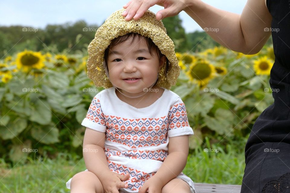 Smile in the sunflower field