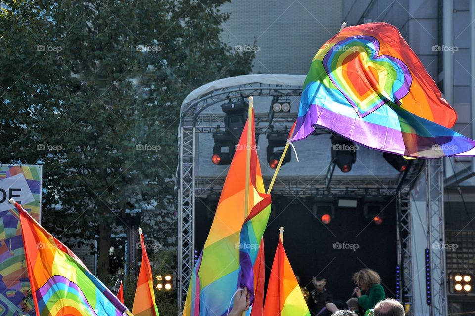 Rainbow flags