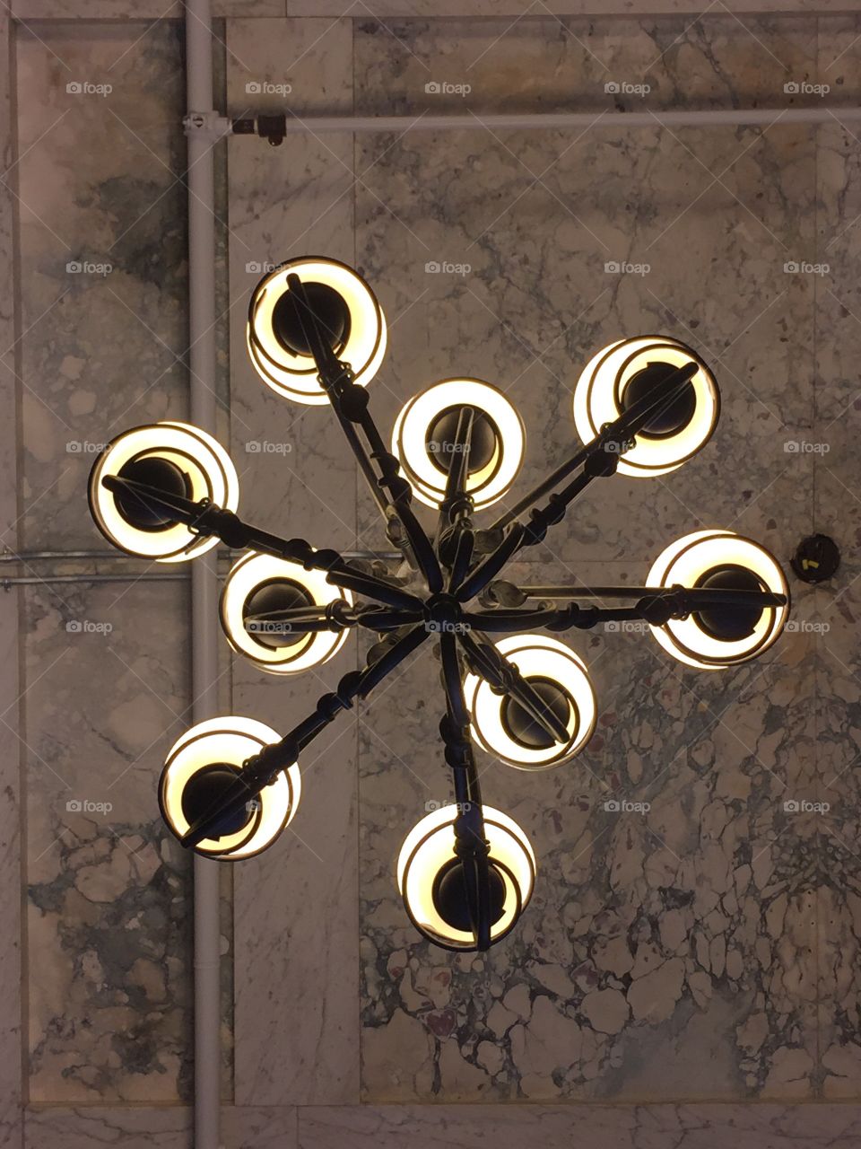 Illuminati.... Looking up in my Lobby - the Bartlett Building is a 1911 Beaux Arts Style. 