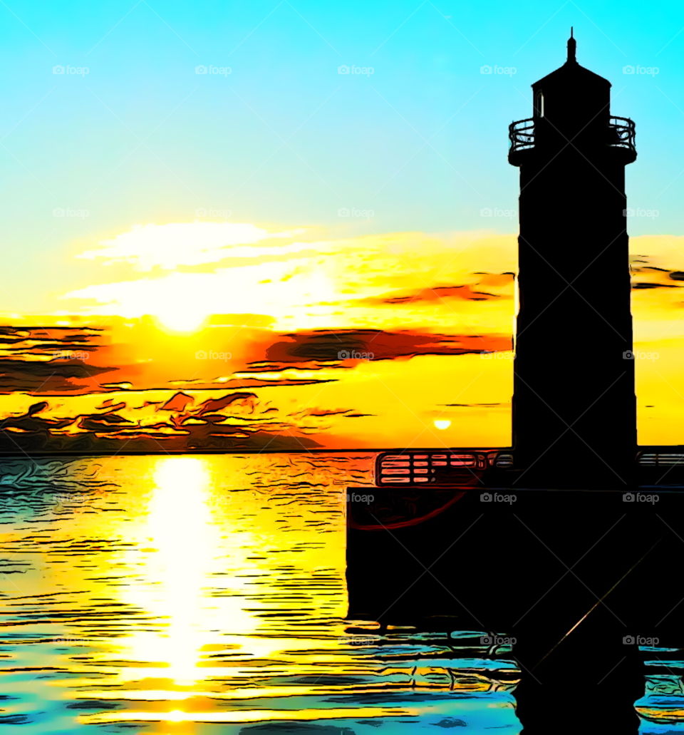 Lighthouse in the morning sun