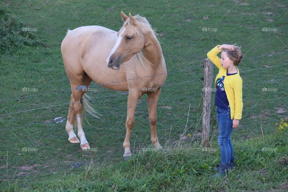 Child and horse 