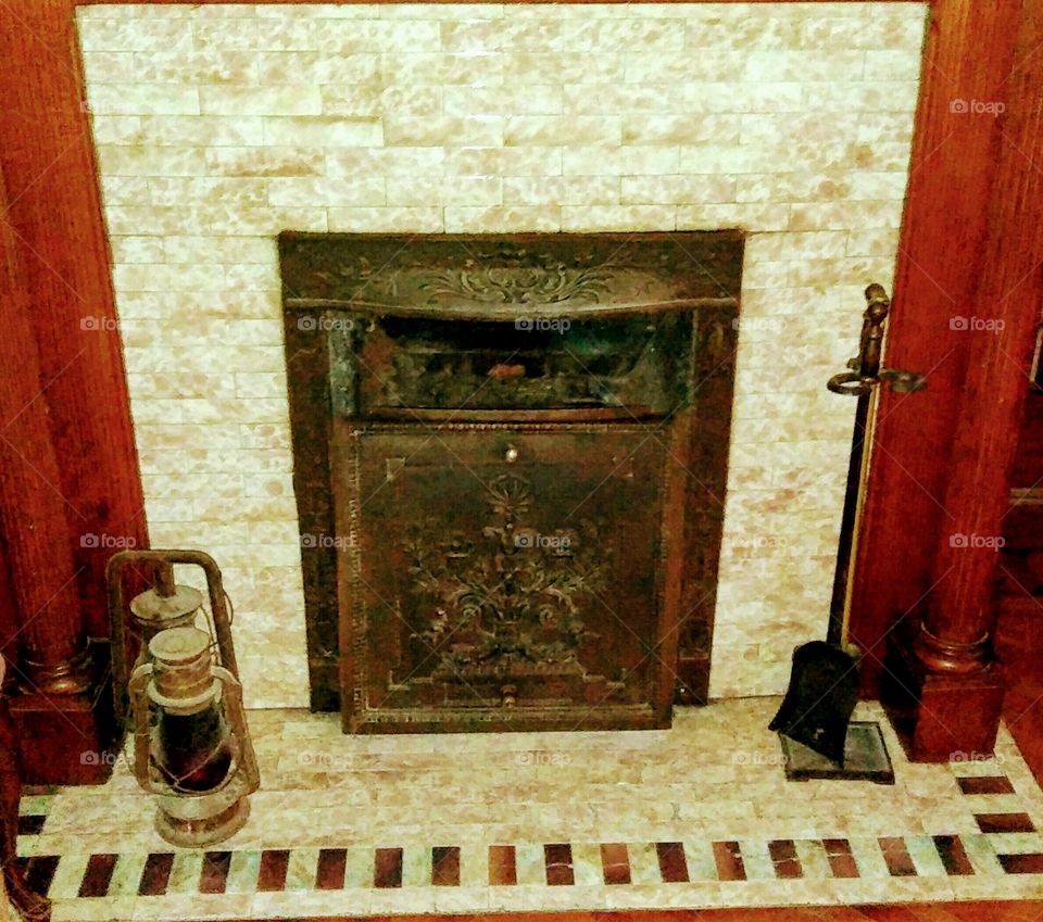 Fireplace in Historic Indiana Home