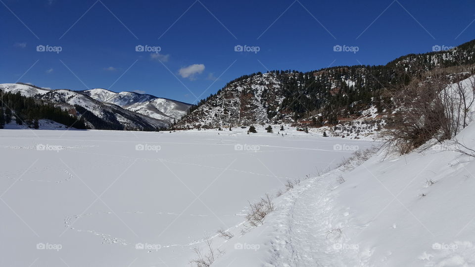 Snowy Sylvan Lake
