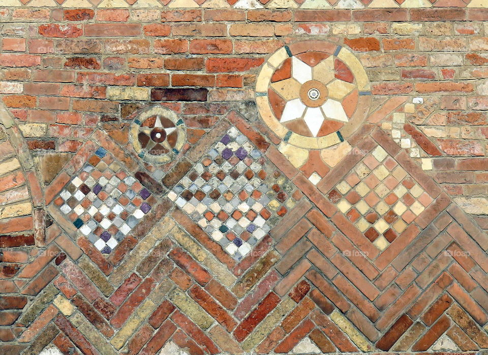 ancient brick decorative wall