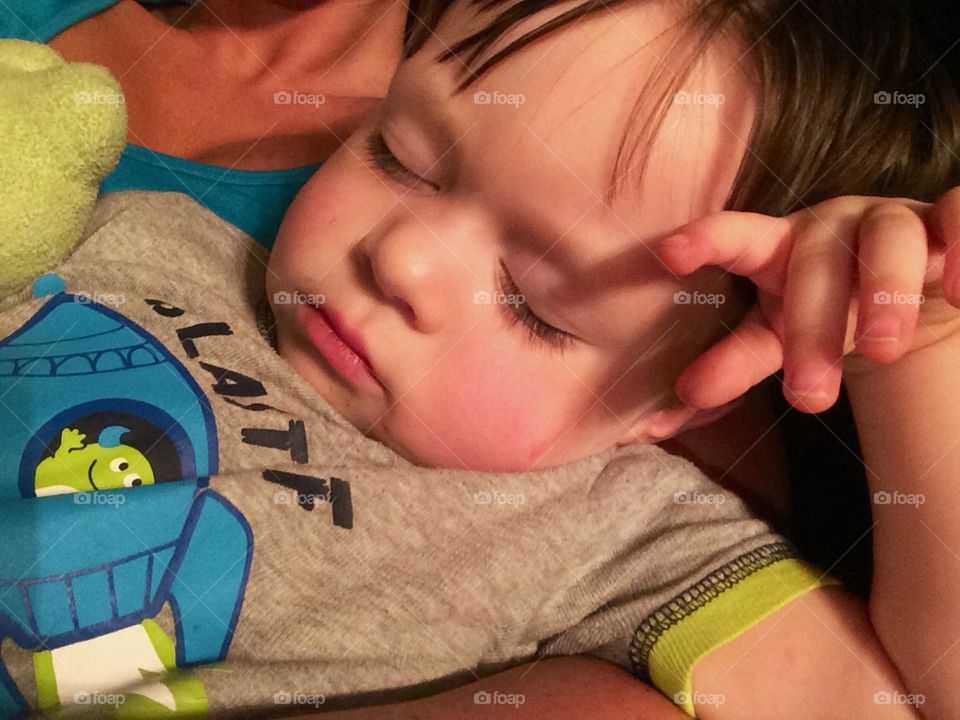 Sleep toddler. My daughter took this of her son napping