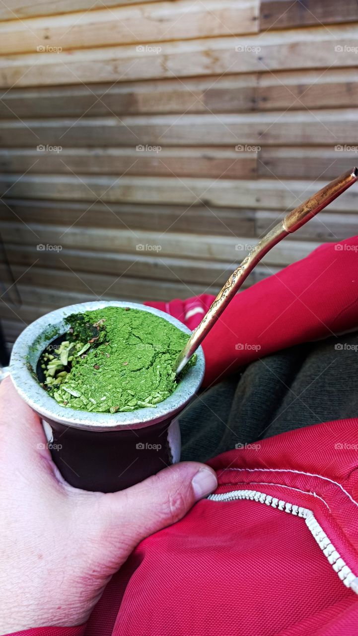 Chimarrão traditional drink in Rio Grande do Sul Brazil