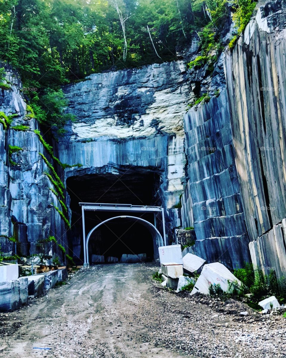 abandoned marble quarry