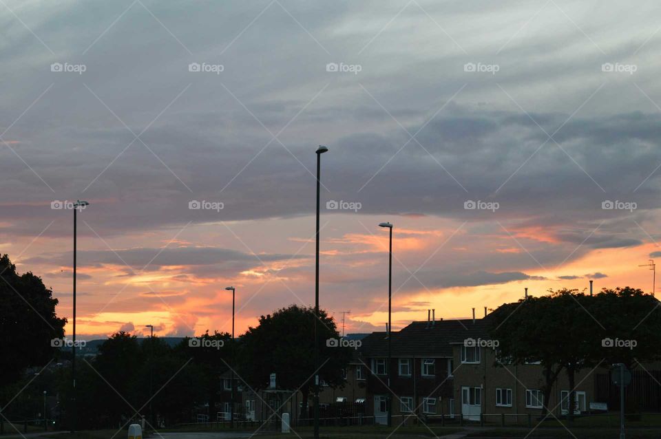 Amazing natural bloody sky