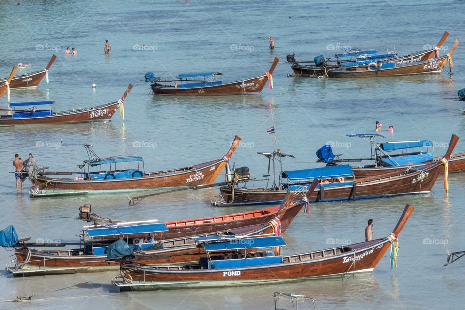 Traveller boat at beautiful island ... Koh Lipe Thailand