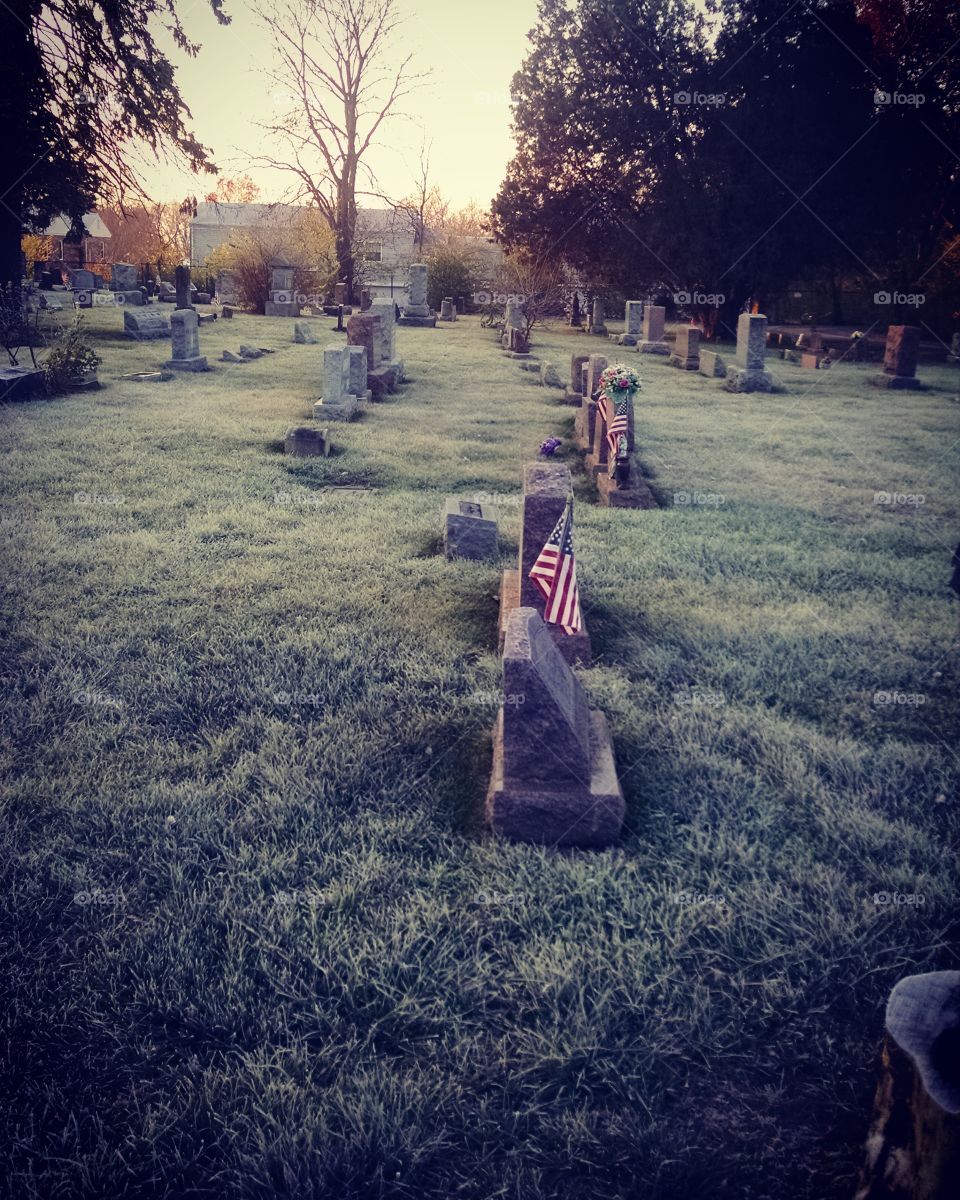 Gravestones at Morning