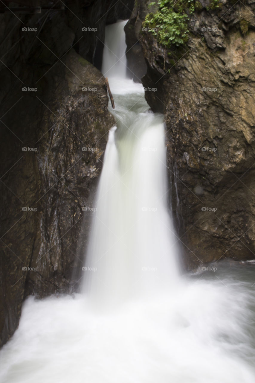 Waterfall in the mountains 