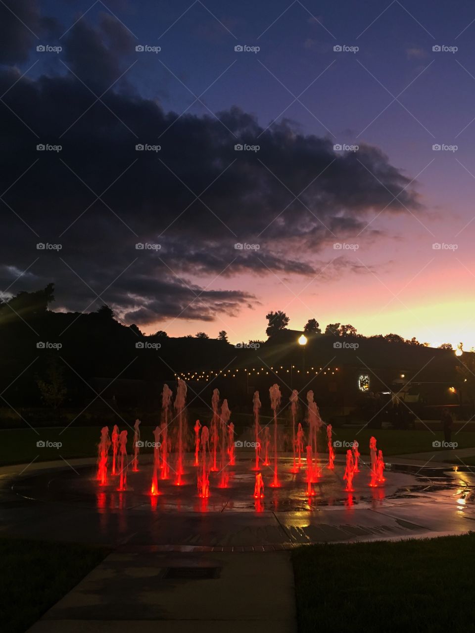 Fountain at dusk 2 