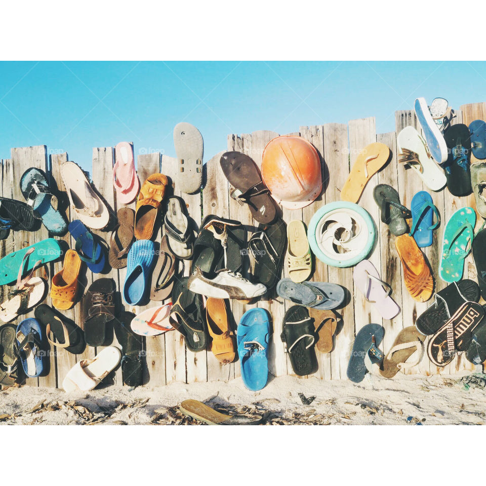 Flipflops on the wall