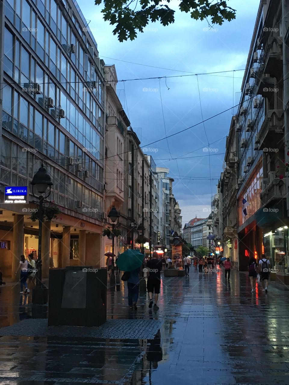 Rainy weather in Belgrade