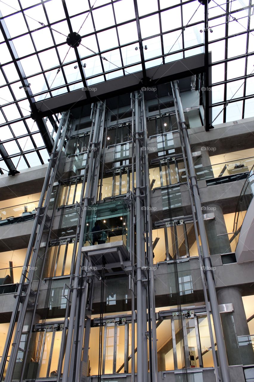 Public library elevator in Salt Lake City 