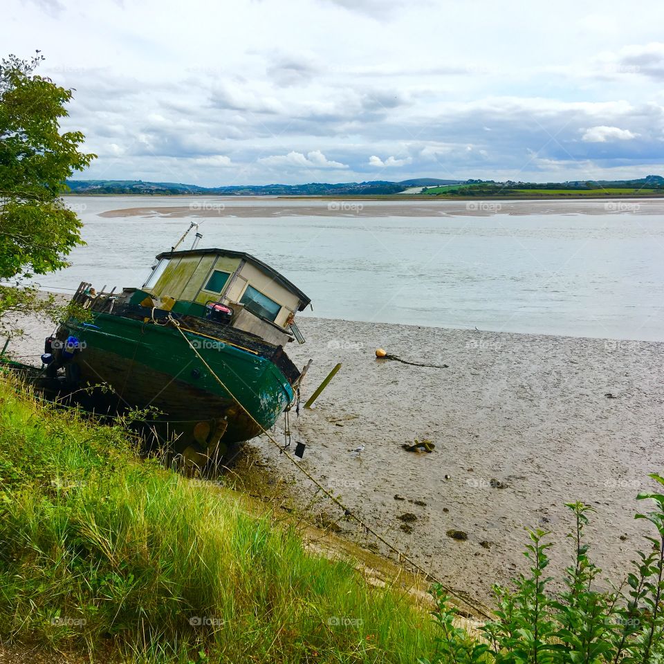 Surrounding areas of Barnstaple, North Devon. All boats on the edge of the estuary 
