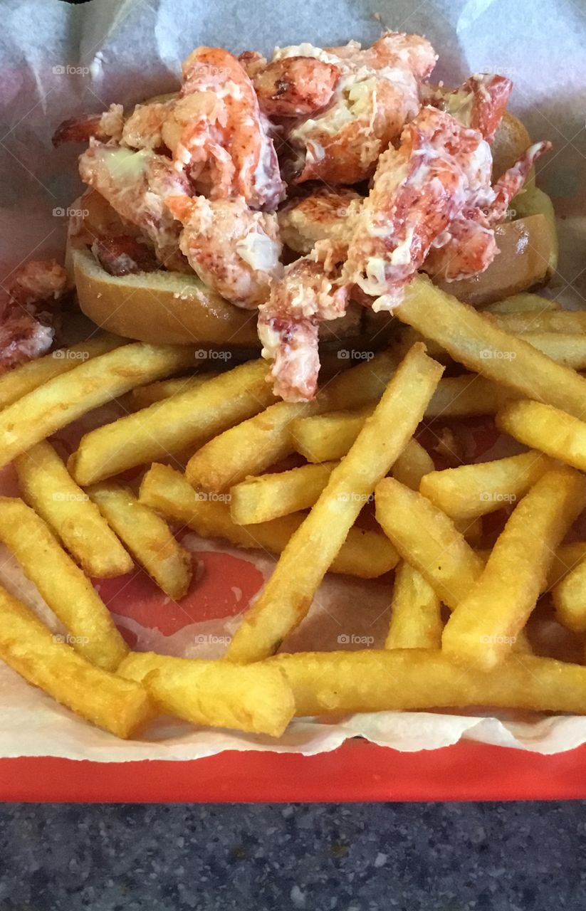 My favorite sandwich - Maine Lobster and French fries. So scrumptious 