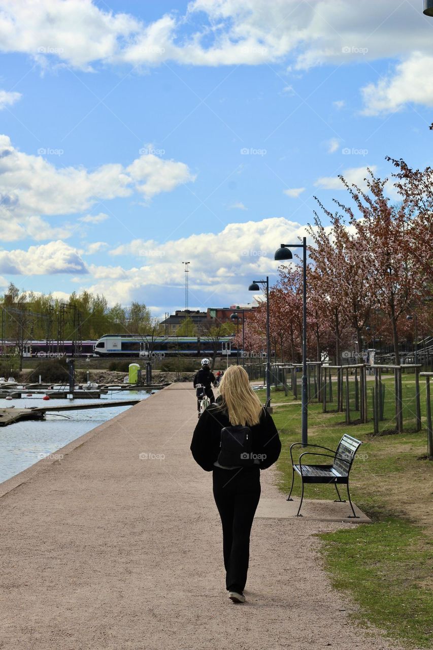 On a walk by the sea at Tokoinranta, Helsinki, Finland