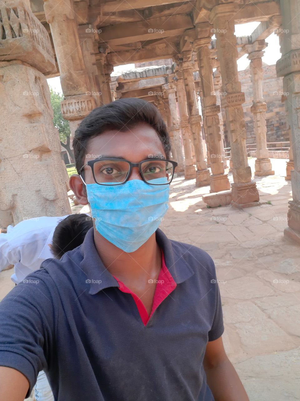 Selfie with amazing construction in india.