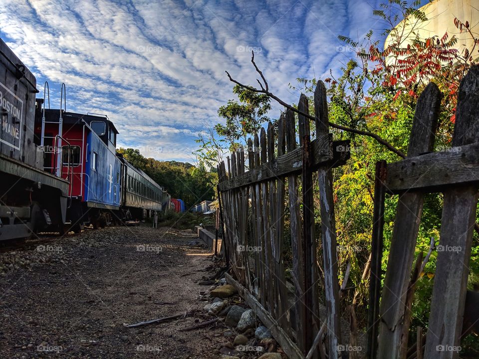 Train station on a fall day