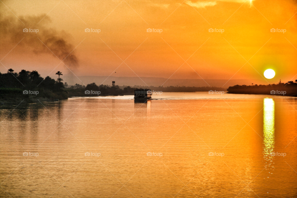 View of lake during sunset