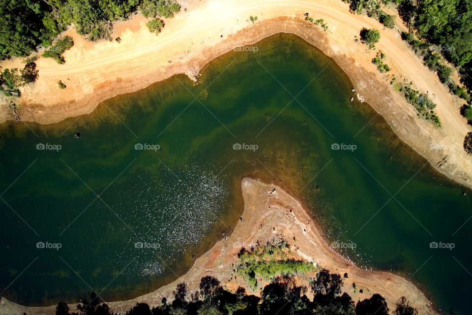 River in Perth Western Australia taken from above