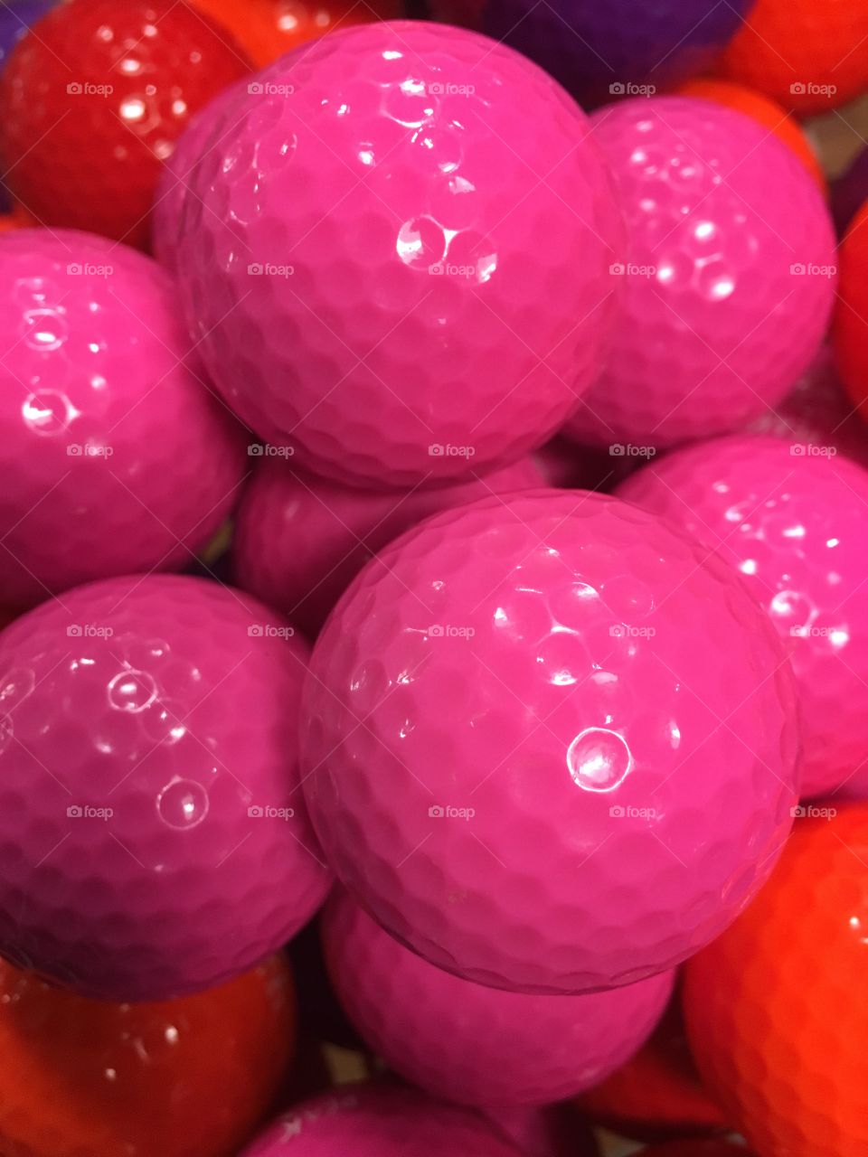 Pink souvenir golf balls
